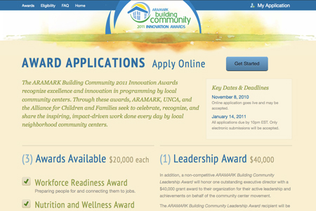 aramark building community grant website