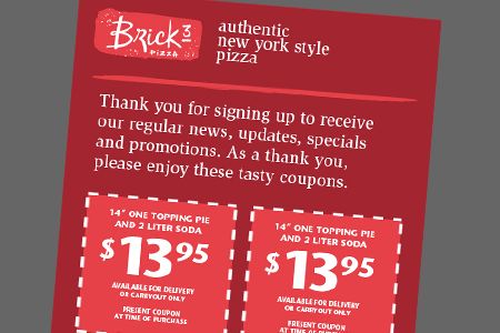 brick 3 pizza e-newsletter