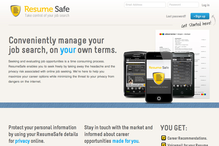 resume safe web app